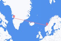 Vluchten van Ilulissat naar Ørland