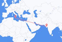 Vluchten van Rajkot, India naar Malta, Malta