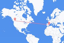 Flyrejser fra Kelowna, Canada til Valencia, Spanien
