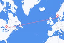 Flyreiser fra Greater Sudbury, til Kristiansand