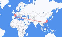 Flyreiser fra Tainan, Taiwan til Barcelona, Spania