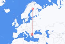 Flyrejser fra Skíros, Grækenland til Oulu, Finland