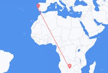 Vluchten van Maun, Botswana naar Lissabon, Portugal