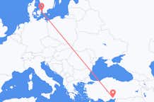 Vluchten van Adana, Turkije naar Kopenhagen, Denemarken