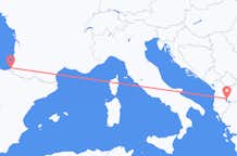 Flyreiser fra Ohrid, Nord-Makedonia til Biarritz, Frankrike
