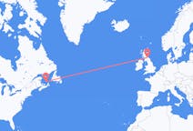Flyrejser fra Les Îles-de-la-Madeleine, Quebec, Canada til Edinburgh, Skotland