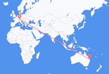 Flyreiser fra Sunshine Coast Region, Australia til Friedrichshafen, Tyskland