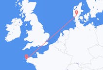 Flights from Brest, France to Billund, Denmark