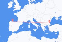 Flights from Asturias, Spain to Burgas, Bulgaria