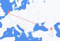 Vluchten van Tbilisi, Georgië naar Amsterdam, Nederland