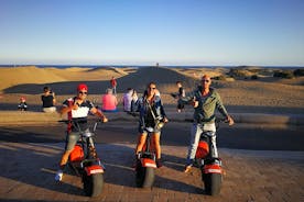 Solnedgång guidad tur eller morgontur med E-Scooter Chopper: Maspalomas & Meloneras
