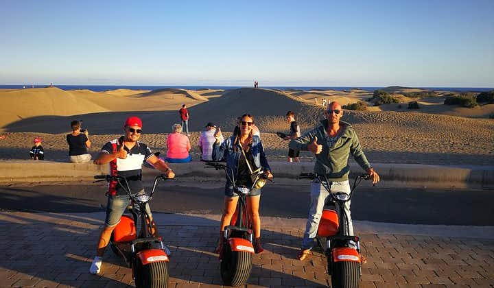 Sunset Guided Tour or Morning Tour by E-Scooter Chopper : Maspalomas & Meloneras