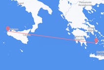 Flights from Plaka, Milos, Greece to Trapani, Italy