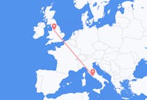 Flyreiser fra Manchester, England til Roma, Italia
