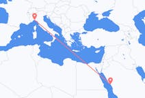 Flights from Yanbu, Saudi Arabia to Genoa, Italy