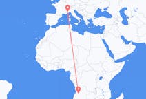 Flyrejser fra Huambo, Angola til Cuneo, Italien