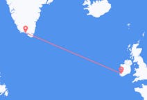 Fly fra Qaqortoq til County Kerry