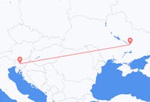 Fly fra Dnipro til Ljubljana