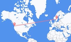 Flyreiser fra Portland, USA til Oerebro, Sverige