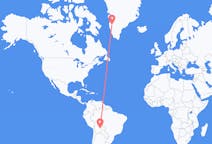 Flyrejser fra Santa Cruz, Bolivia til Kangerlussuaq, Grønland