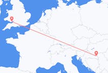 Flyg från Cardiff, Wales till Osijek, Kroatien