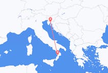 크로아티아 리예카에서 출발해 이탈리아 라메지아 테르메에게(으)로 가는 항공편