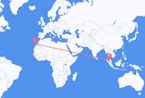 Flyreiser fra Penang, Malaysia til Lanzarote, Spania