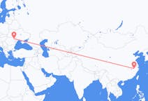 Flyg från Huangshan, Kina till Iași, Rumänien