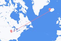 Flights from Kirksville to Reykjavík