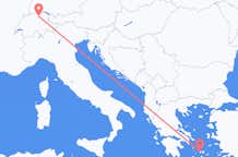 Flights from Parikia to Zurich