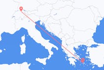 Flights from Parikia to Zurich