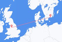 出发地 瑞典从 卡尔斯克鲁纳前往英格兰的曼徹斯特的航班
