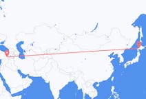 Flyreiser fra Sapporo, Japan til Diyarbakir, Tyrkia