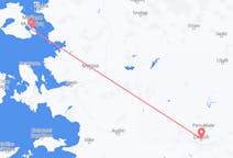 Flyreiser fra Mytilene, Hellas til Denizli, Tyrkia