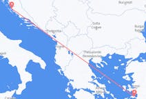 クロアチアのザダルから、ギリシャのサモス島までのフライト