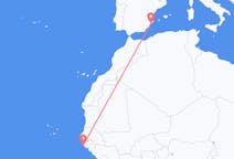 出发地 塞内加尔出发地 帽子溜冰目的地 西班牙阿利坎特的航班
