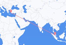 Flyreiser fra Malacca City, Malaysia til Bodrum, Tyrkia