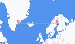出发地 格陵兰出发地 安馬赫夏利克目的地 瑞典Luleå的航班