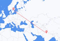 Flyreiser fra New Delhi, India til Linköping, Sverige