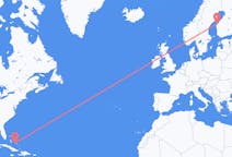 Flyrejser fra George Town, Bahamas til Vasa, Finland