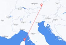Flyg från Salzburg, Österrike till Bastia, Frankrike