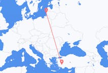 Flyg från Palanga, Litauen till Denizli, Turkiet