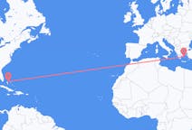 Flyreiser fra Nassau, Bahamas til Ano Syros, Hellas