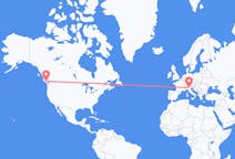 Flyreiser fra Comox, Canada til Verona, Italia