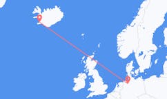 Flyreiser fra byen Reykjavik, Island til byen Bremen, Tyskland