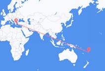 Flyrejser fra Kadavu Island, Fiji til Skiathos, Grækenland
