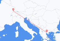 Vluchten van Thessaloniki naar Mulhouse