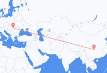 Flyg från Chongqing, Kina till Oradea, Rumänien
