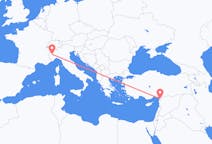 Flüge von Turin, Italien nach Provinz Hatay, die Türkei