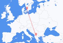 Flights from Ohrid in North Macedonia to Ängelholm in Sweden
